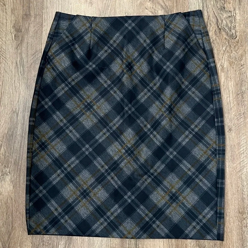 Cabi Women's Plaid Skirt Career Pencil Skirt Professional Office Wear Size 2‎